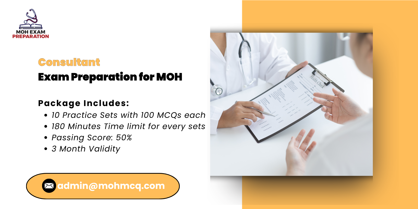 Consultant Exam Preparation for MOH