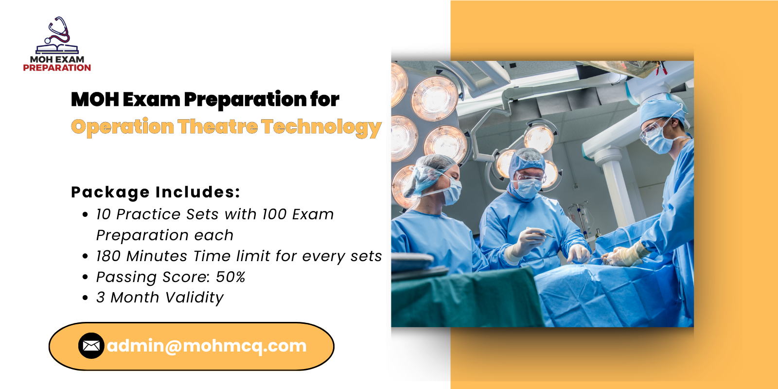 MOH Exam Preparation for Operation Theatre Technology