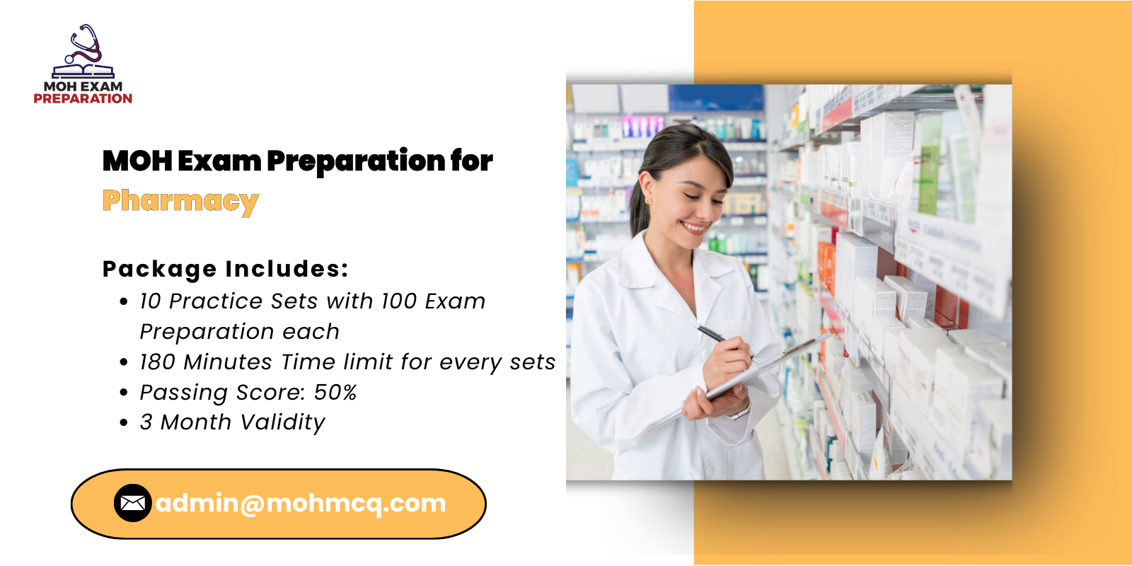 MOH Exam Preparation for Pharmacy