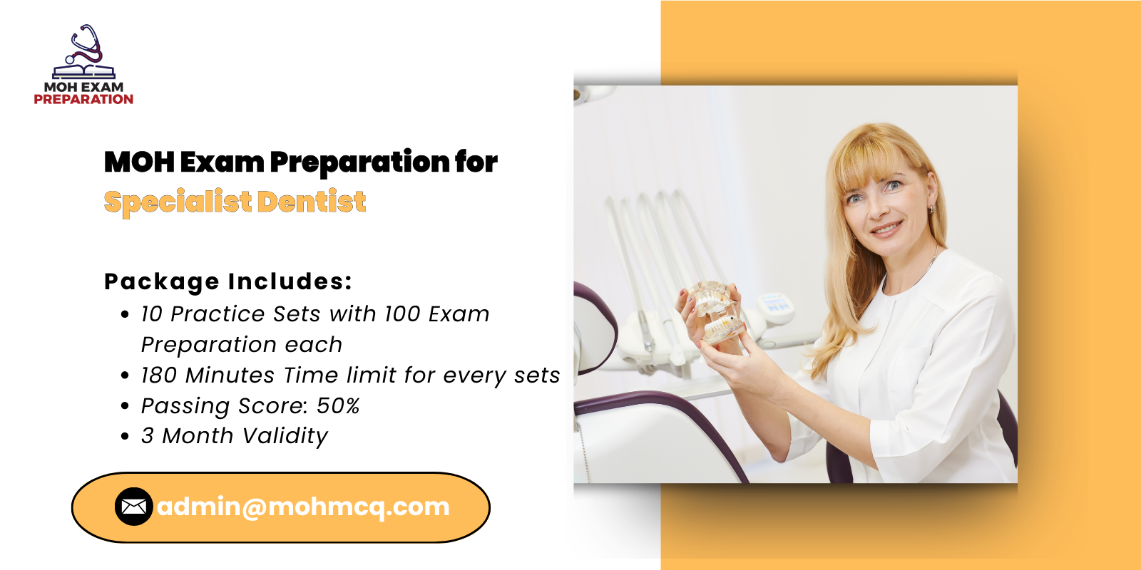 MOH Exam Preparation for Specialist Dentist