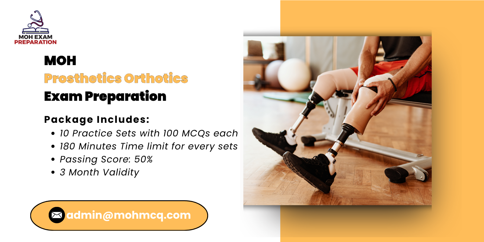 MOH Prosthetics Orthotics Exam Preparation