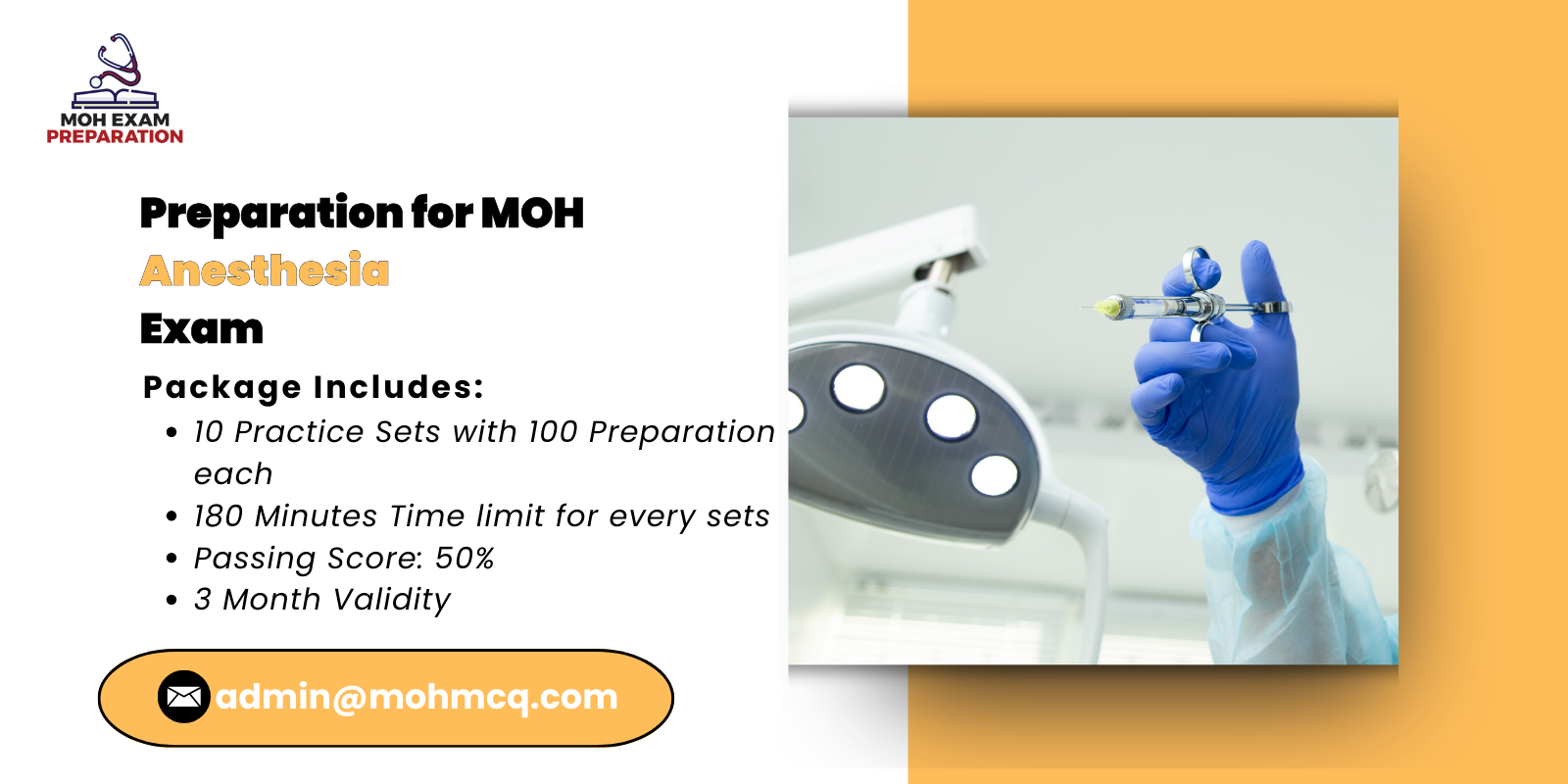 Preparation for MOH Anesthesia Exam
