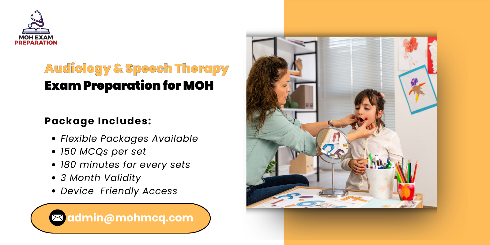 Audiology Speech Therapy Exam Preparation for MOH