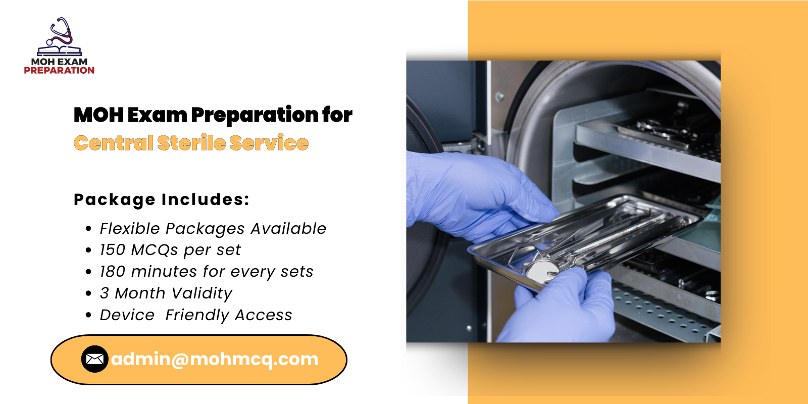 MOH Exam Preparation for Central Sterile Service