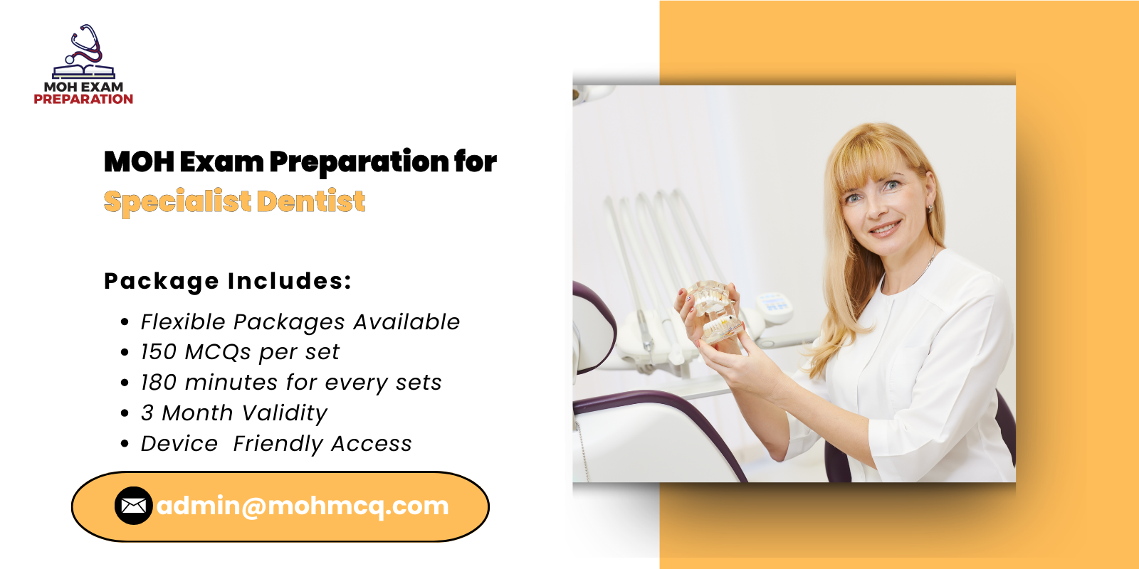 MOH Exam Preparation for Specialist Dentist