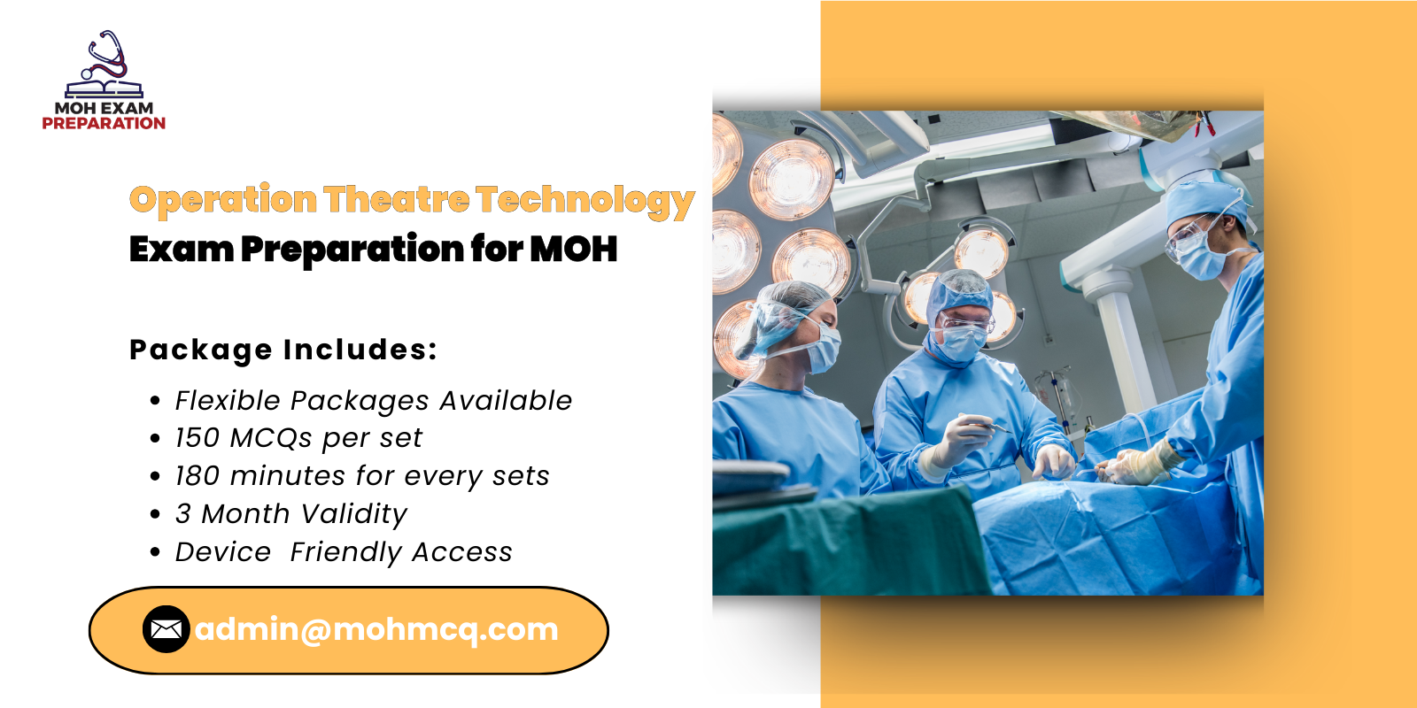 Operation Theatre Technology Exam Preparation for MOH