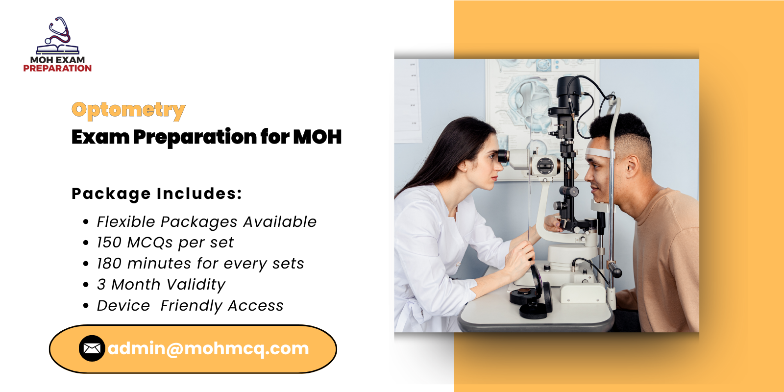 Optometry Exam Preparation for MOH