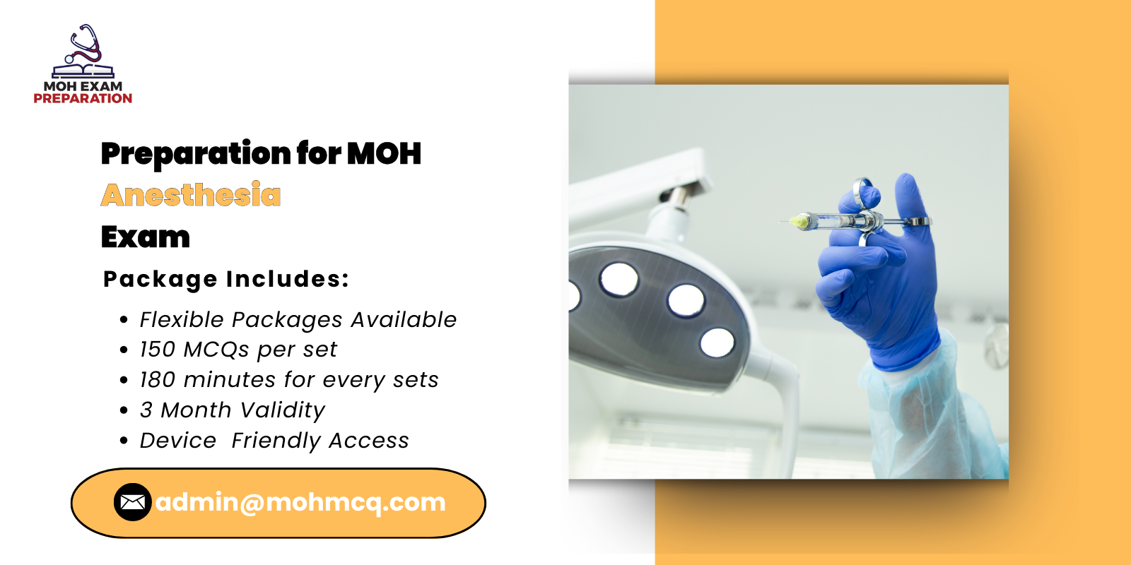 Preparation for MOH Anesthesia Exam