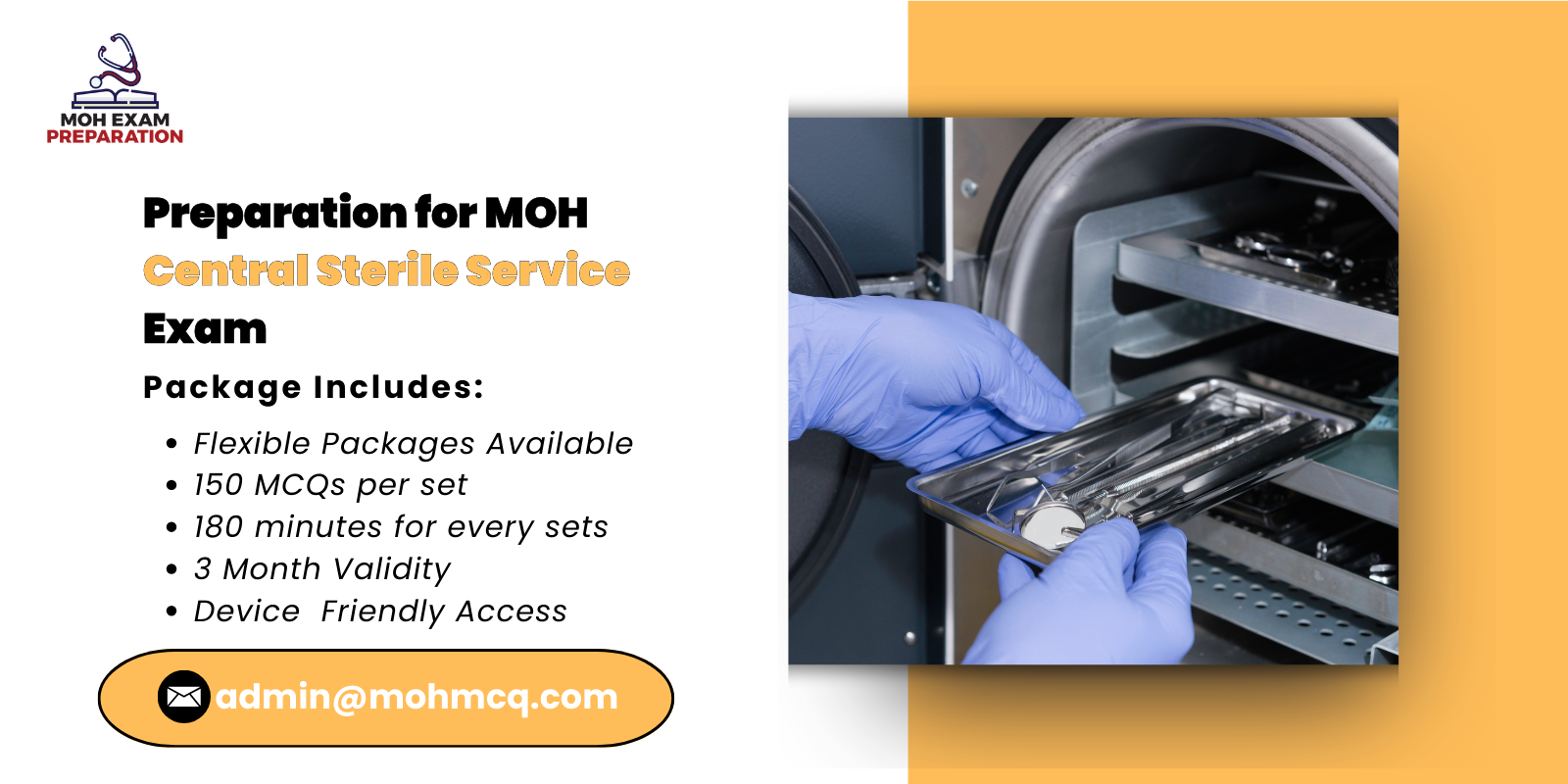 Preparation for MOH Central Sterile Service Exam