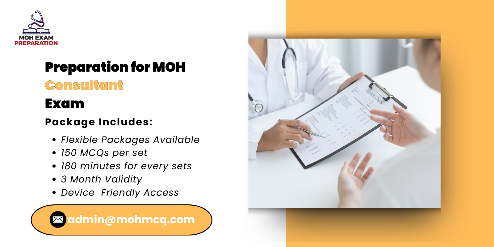 Preparation for MOH Consultant Exam
