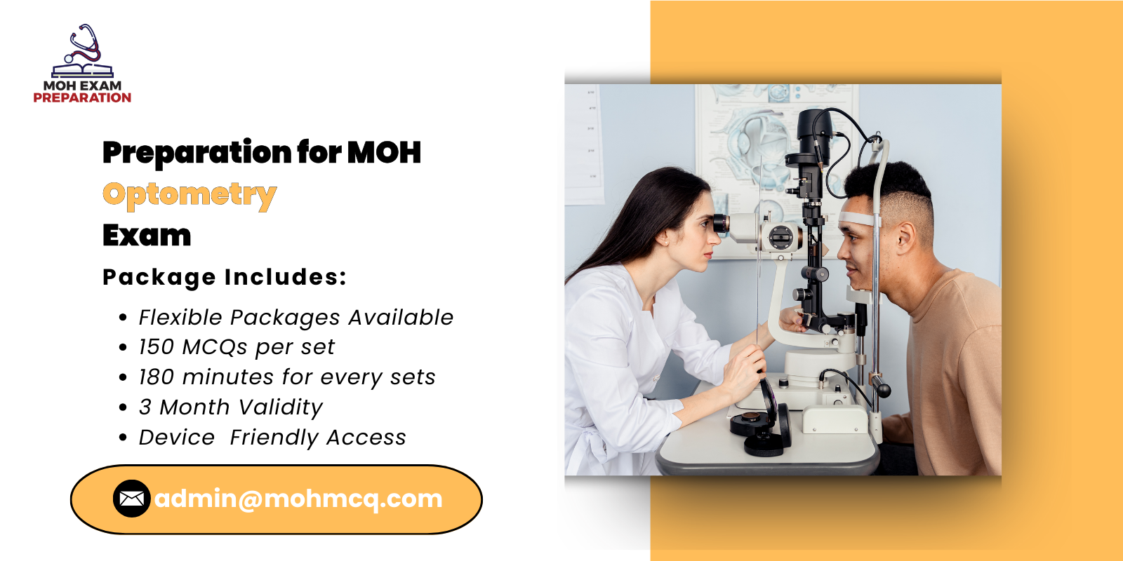 Preparation for MOH Optometry Exam
